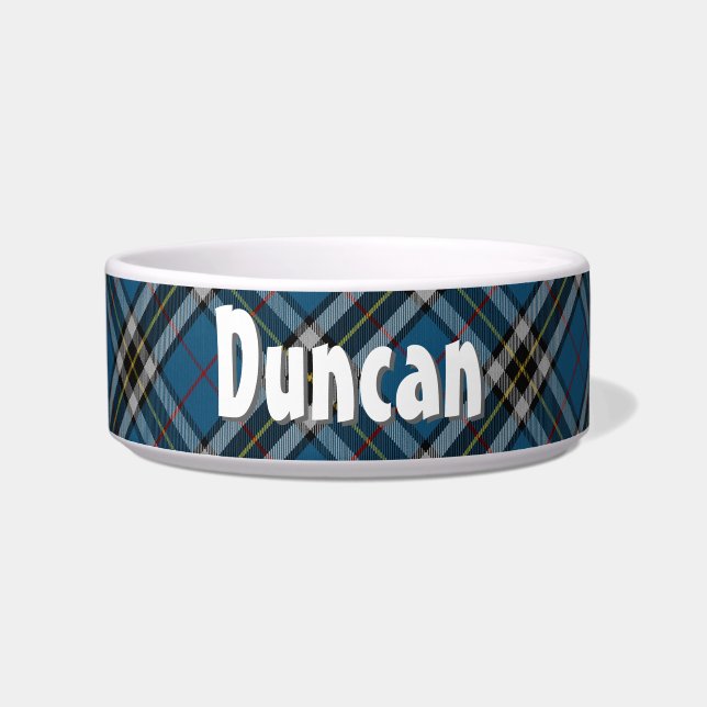 Thomson Tartan Pet Dish - Gepersonaliseerd Voerbakje (Voorkant)