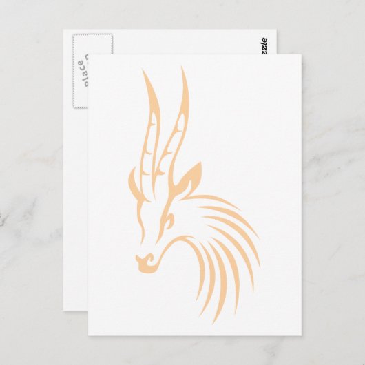 Thomson's Gazelle in Swish Drawing Style Briefkaart (Voorkant / Achterkant)