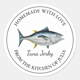 Thon maison Jerky Étiquette