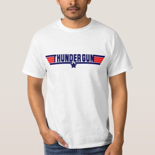 THONDER PISTOOL T SHIRT TOP PISTOOL STIJL (Voorkant)