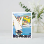 Thonon Les Bains France vintage Briefkaart (Staand voorkant)