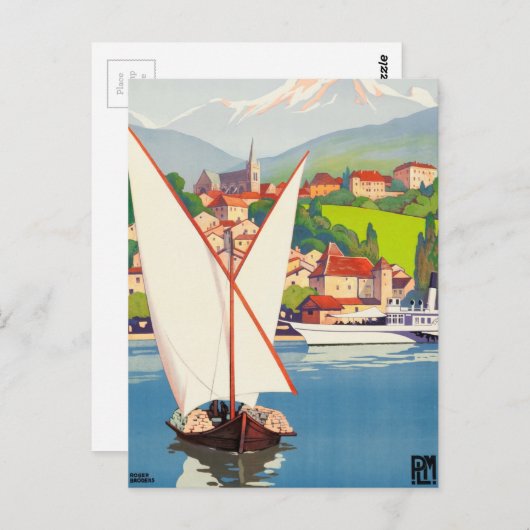 Thonon Les Bains French Travel Europe Briefkaart (Voorkant / Achterkant)