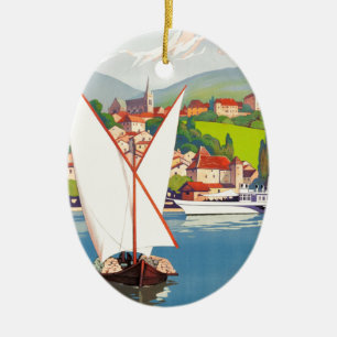 Thonon Les Bains French Travel Europe Keramisch Ornament