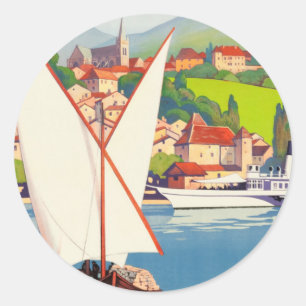 Thonon Les Bains French Travel Europe Ronde Sticker