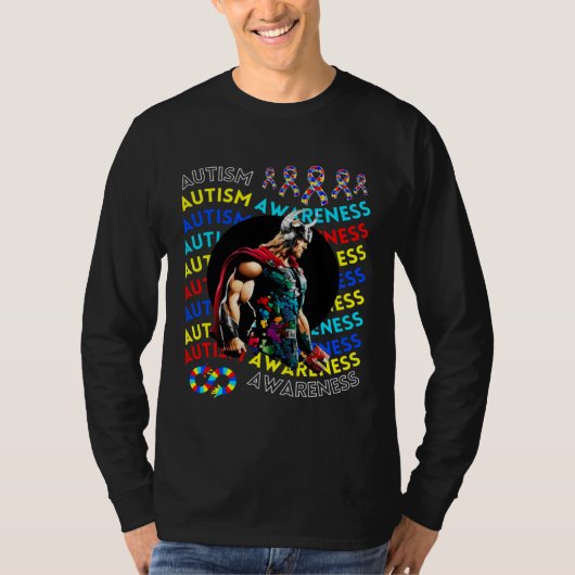 Thor Autism Awareness Navigating Autism Autism Chi T-shirt (Voorkant)