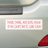 Thor Cheer Bumpersticker (Op auto)
