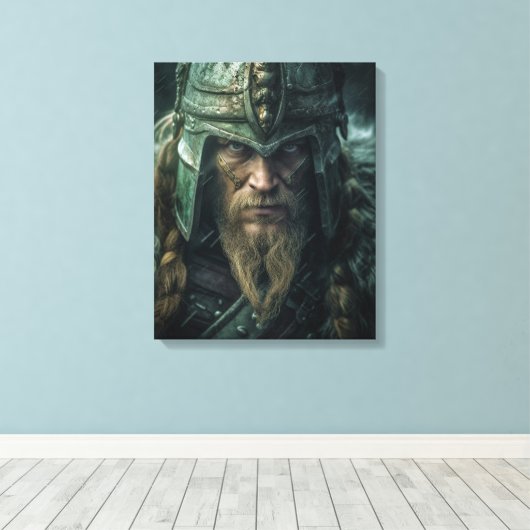 Thor de dondergod canvas afdruk (Insitu (Houten vloer))