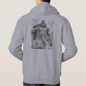 Thor God of Thunder Mjolnir Sketch Art Hoodie (Achterkant)