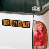 Thor Is Mijn Copiloot Bumpersticker (Op Truck)