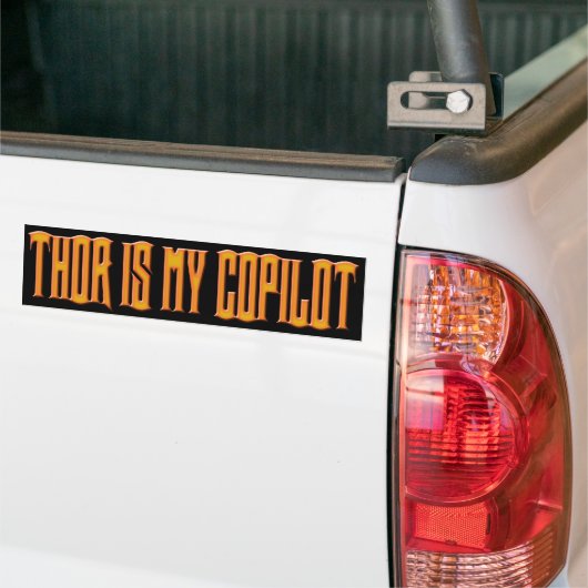 Thor is mijn copilot bumpersticker (Op Truck)