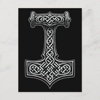 Thor’s Hammer Wall Art – Norse Knotwork Statement Briefkaart