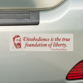 Thoreau Civil Disobedience Bumpersticker (Op auto)