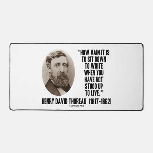 Thoreau Comme c'est vain de s'asseoir pour écrire (Recto)
