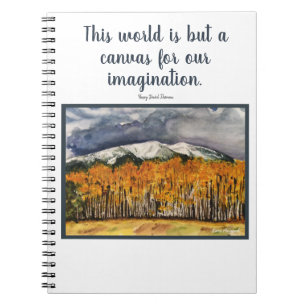 Thoreau Imagination Quote Landscape Art-laptop Notitieboek