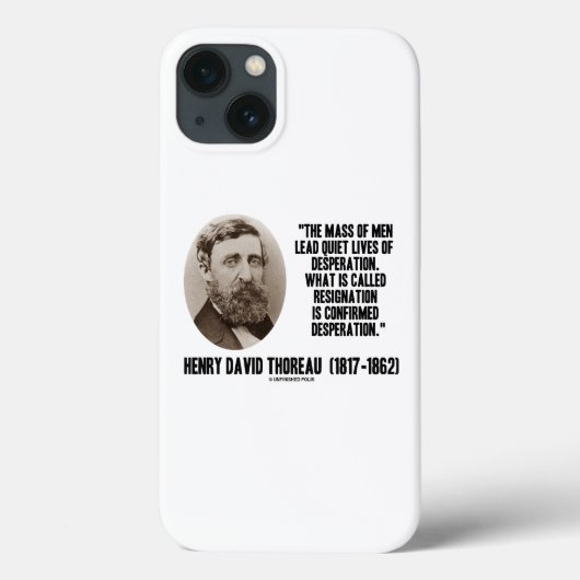 Thoreau Lead Quiet Lives Desperation Resignation Case-Mate iPhone Case (Achterkant)