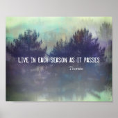 Thoreau natuur quote live in elk seizoen poster (Voorkant)