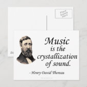 Thoreau over geluid en muziek briefkaart (Voorkant / Achterkant)