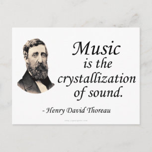 Thoreau over geluid en muziek briefkaart