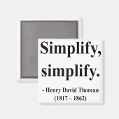 Thoreau Quote 1a Magneet (Voorkant / Achterkant)