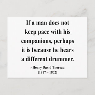 Thoreau Quote 4a Briefkaart