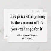 Thoreau Quote 6a Briefkaart (Voorkant / Achterkant)