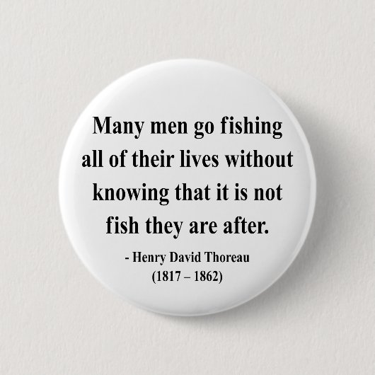 Thoreau Quote 8a Ronde Button 5,7 Cm (Voorkant)