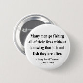 Thoreau Quote 8a Ronde Button 5,7 Cm (Voorkant /achterkant)