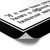 Thoreau Quote "Different Drummer" Poster (Hoek)