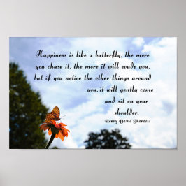 Thoreau Quote, Geluk Poster