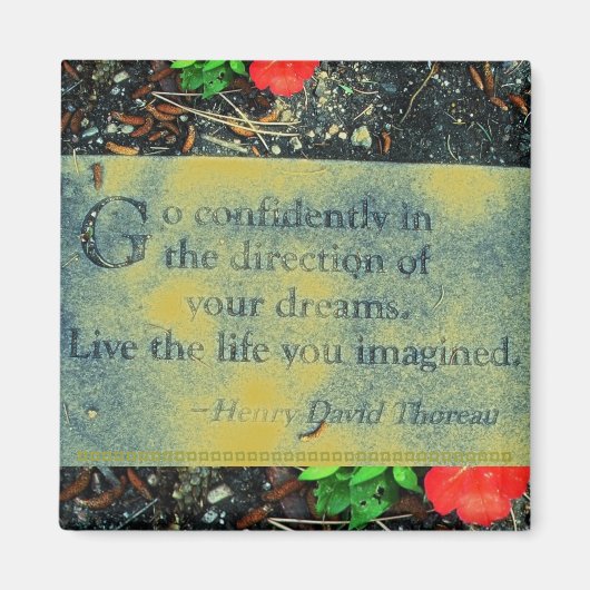Thoreau Quote Magnet Magneet (Voorkant)