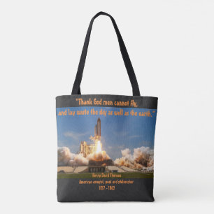 Thoreau Quote, menselijke vlucht Draagtas