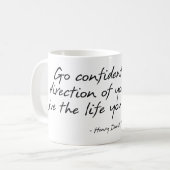 Thoreau Quote Mok (Voorkant links)