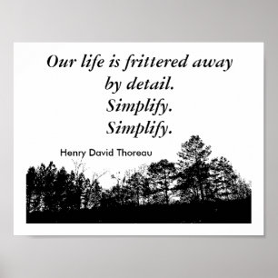 Thoreau quote - poster