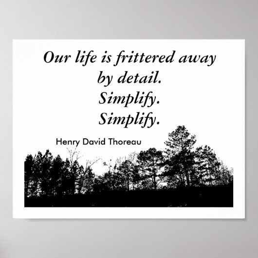 Thoreau quote - poster (Devant)