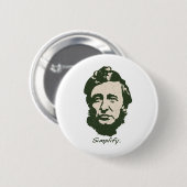 Thoreau - Vereenvoudig Ronde Button 5,7 Cm (Voorkant /achterkant)