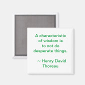 Thoreau Wisdom Magnet Magneet (Voorkant / Achterkant)