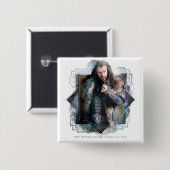 THORIN OAKENSHIELD™ Character Graphic Vierkante Button 5,1 Cm (Voorkant /achterkant)
