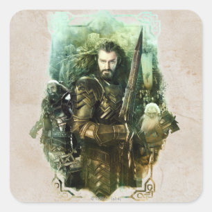 THORIN OAKENSHIELD™, Dwalin & Balin Graphic Vierkante Sticker