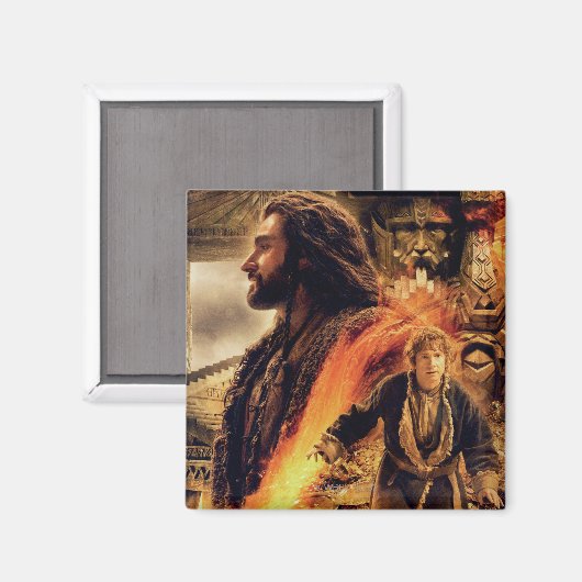 THORIN OAKENSHIELD™ en BILBO BAGGINS™ in Erebor Magneet (Voorkant / Achterkant)
