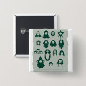 THORIN OAKENSHIELD™ en Company Hair Vierkante Button 5,1 Cm (Voorkant /achterkant)