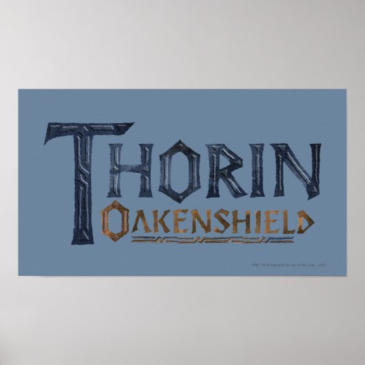 THORIN OAKENSHIELD™ Logo Blue Poster (Voorkant)