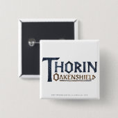 THORIN OAKENSHIELD™ Logo Blue Vierkante Button 5,1 Cm (Voorkant /achterkant)