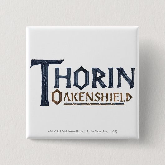 THORIN OAKENSHIELD™ Logo Blue Vierkante Button 5,1 Cm (Voorkant)