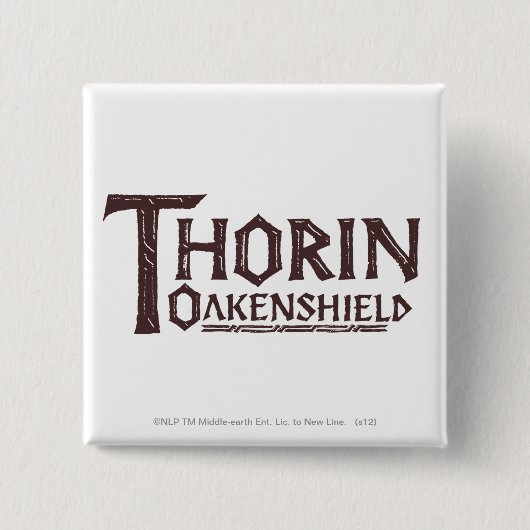 THORIN OAKENSHIELD™ Logo Brown Vierkante Button 5,1 Cm (Voorkant)