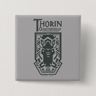THORIN OAKENSHIELD™ Shield Symbol Vierkante Button 5,1 Cm