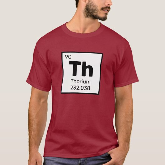 Thorium / Tableau Périodique - T-shirt Élément (Devant)