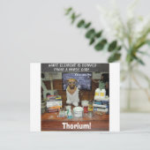 Thorium Thor God of Thunder Knowledge Dog Briefkaart (Staand voorkant)