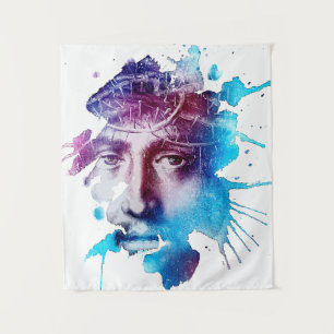 Thorn Crown Jesus Abstracte kunst Wandkleed