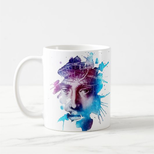 Thorn Crown Jesus Christus Passion Abstracte kunst Koffiemok (Links)
