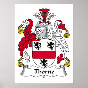 Thorne Family Crest Poster